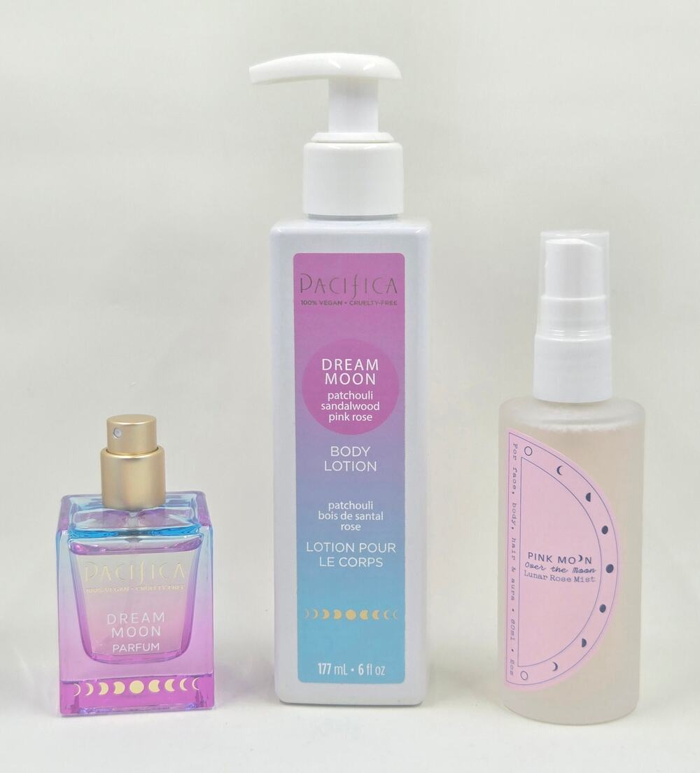 Pacifica Dream Moon Perfume & Body Lotion + Pink Moon Rose Mist 3-Piece Set